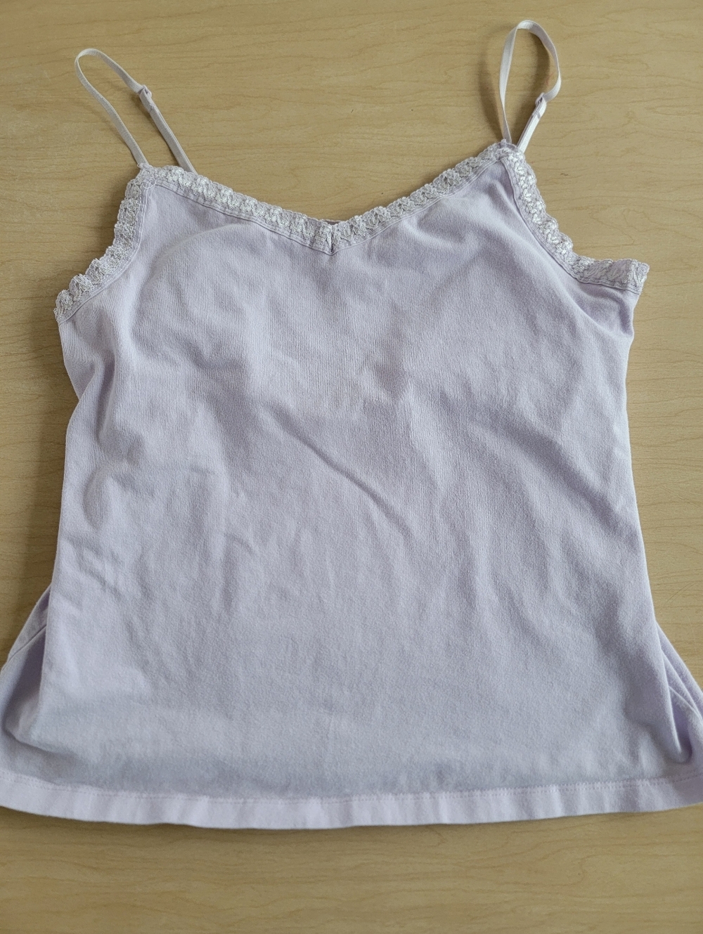 Esprit Lavender Lace-Trim Camisole Large